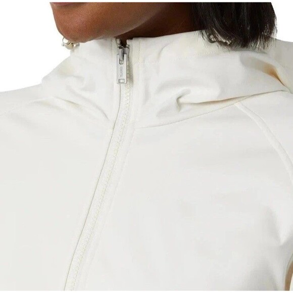 32 Degrees Womens Large Cream White Softshell Windbreaker Jacket Hooded New - Picture 11 of 11